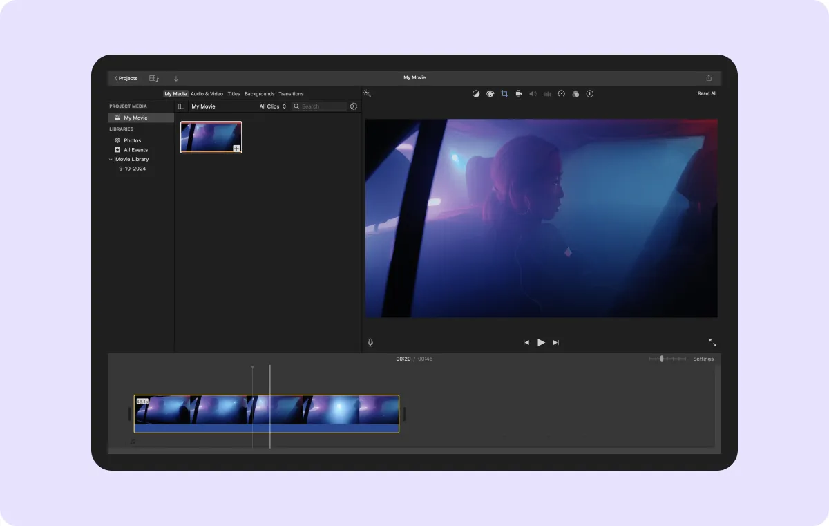 A screenshot of a video editing platform on Windows with different image editing options and a section for video trimming.