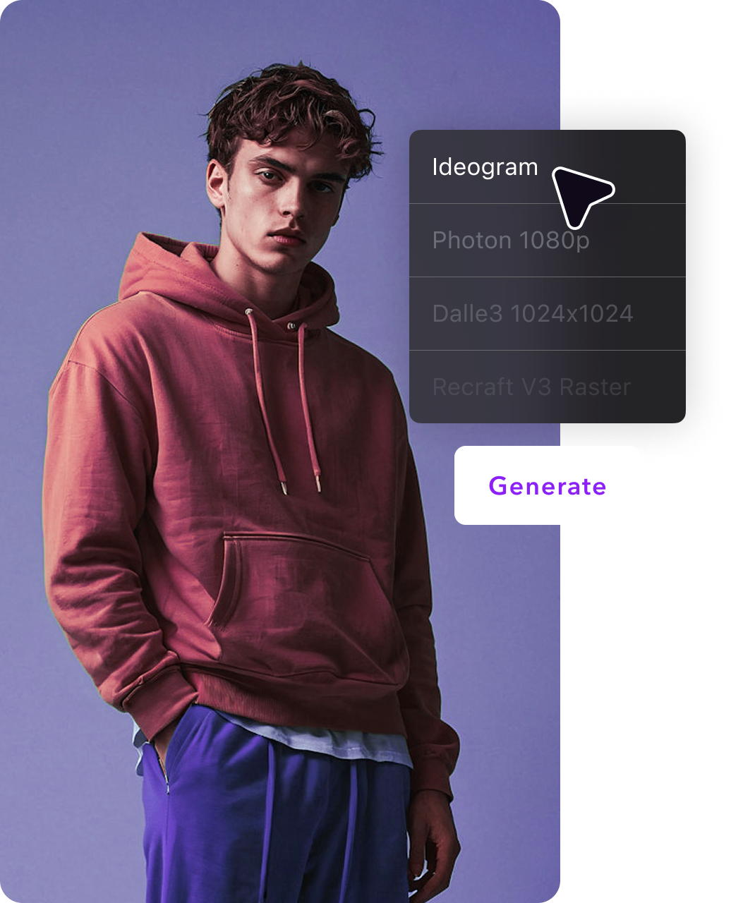 A mobile phone showing an AI-generated image created with Captions-Ideogram AI Image Generator. 