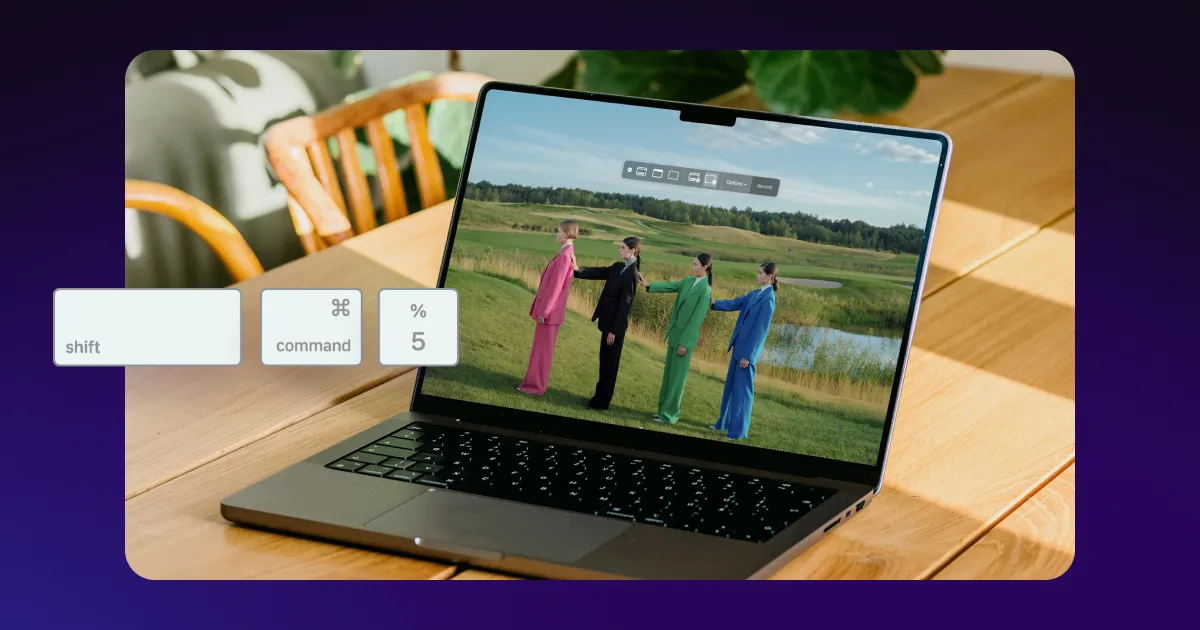 of a MacBook displaying the text How to Record Screen on Mac