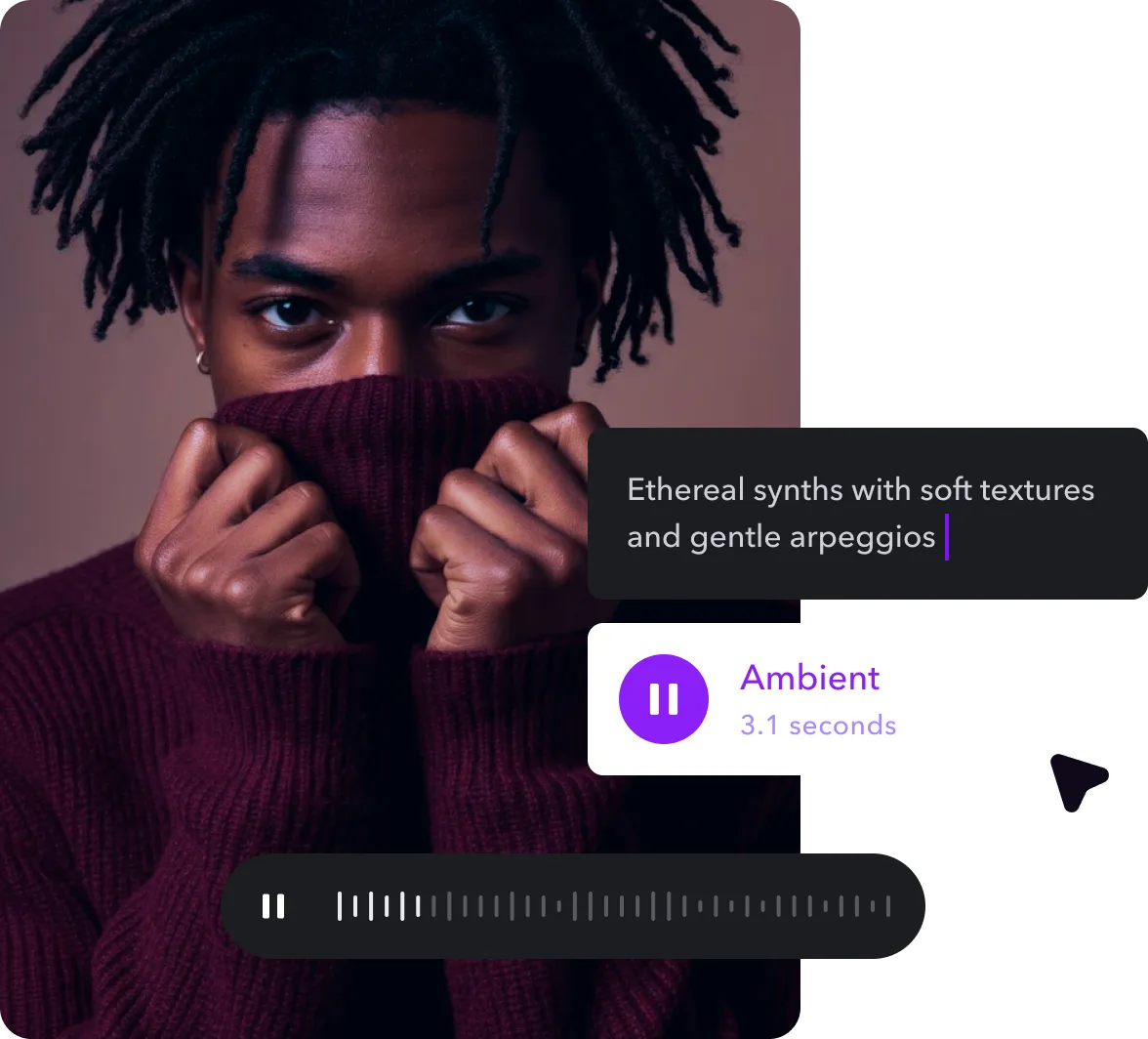  A video editor that adds AI-generated music to videos.