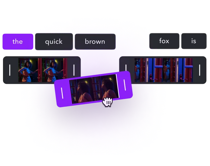 A video being edited in a video editing tool.
