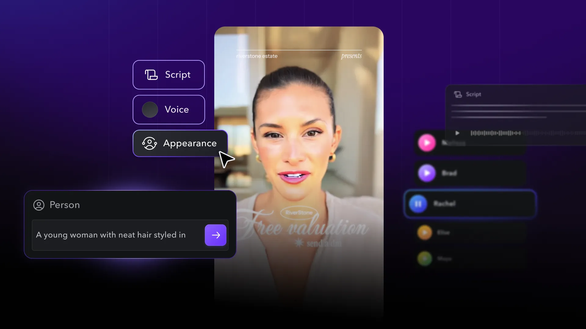 A smartphone displaying a Captions application interface on its screen.