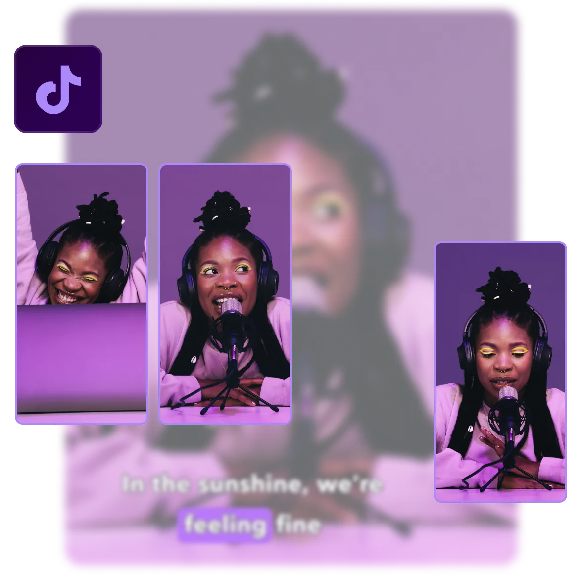 Um conteúdo longo dividido em três videoclipes do TikTok. 