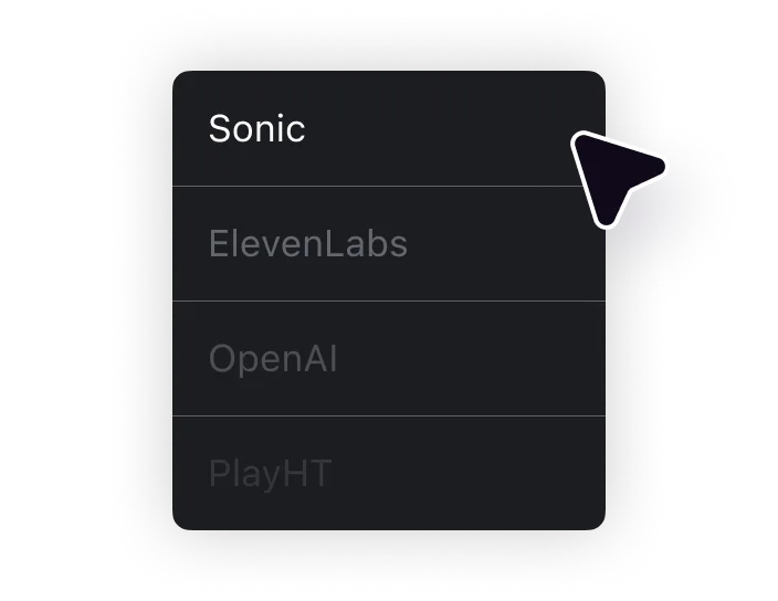 Different voice styles to generate speech.