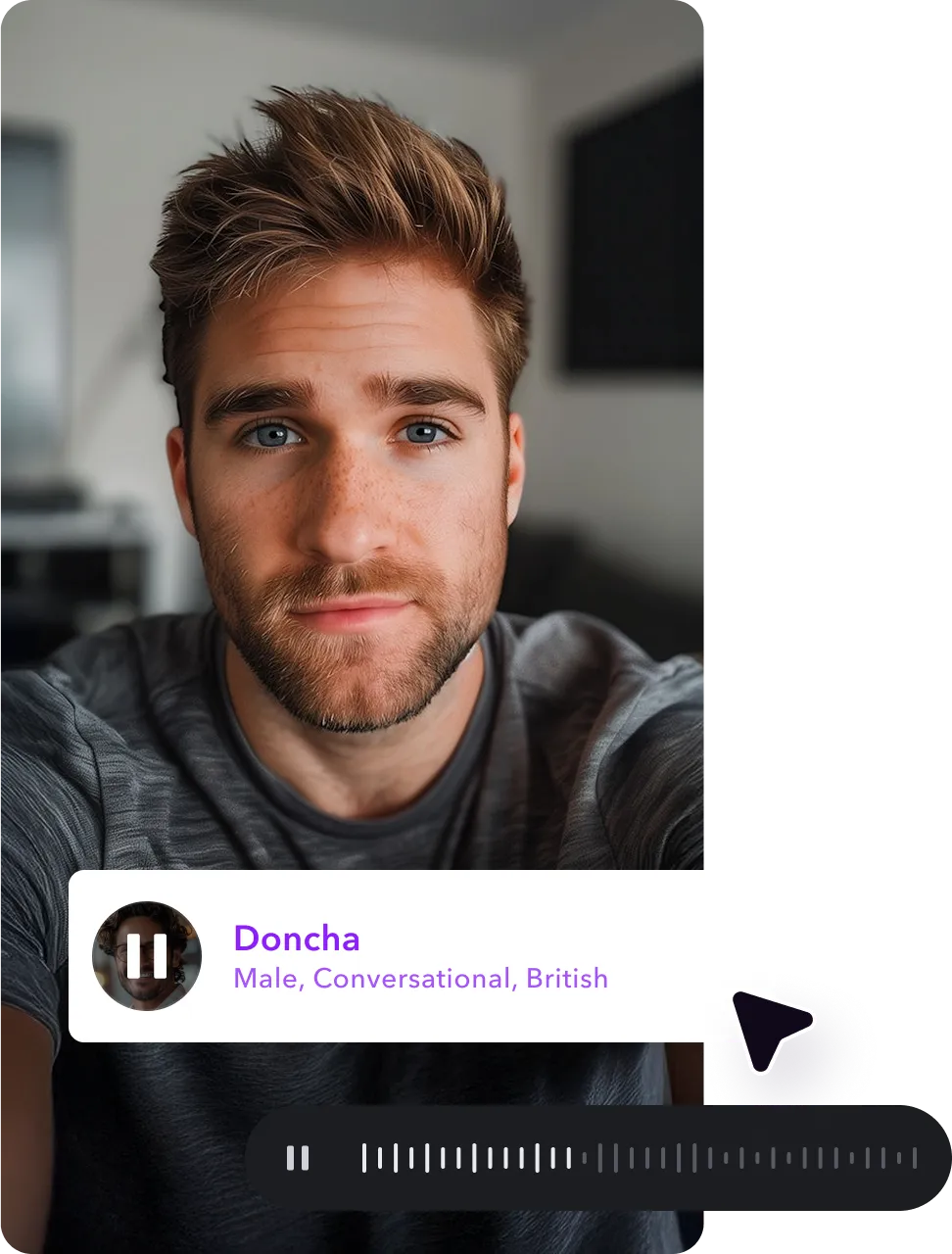 A screenshot of Captions’ AI Voice Maker.