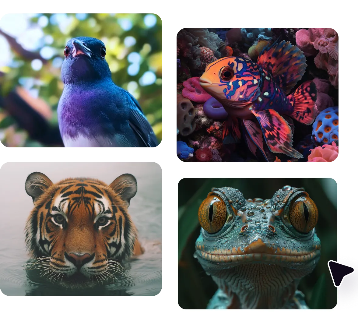 A short-form video by a creator featuring an animal-themed background image.