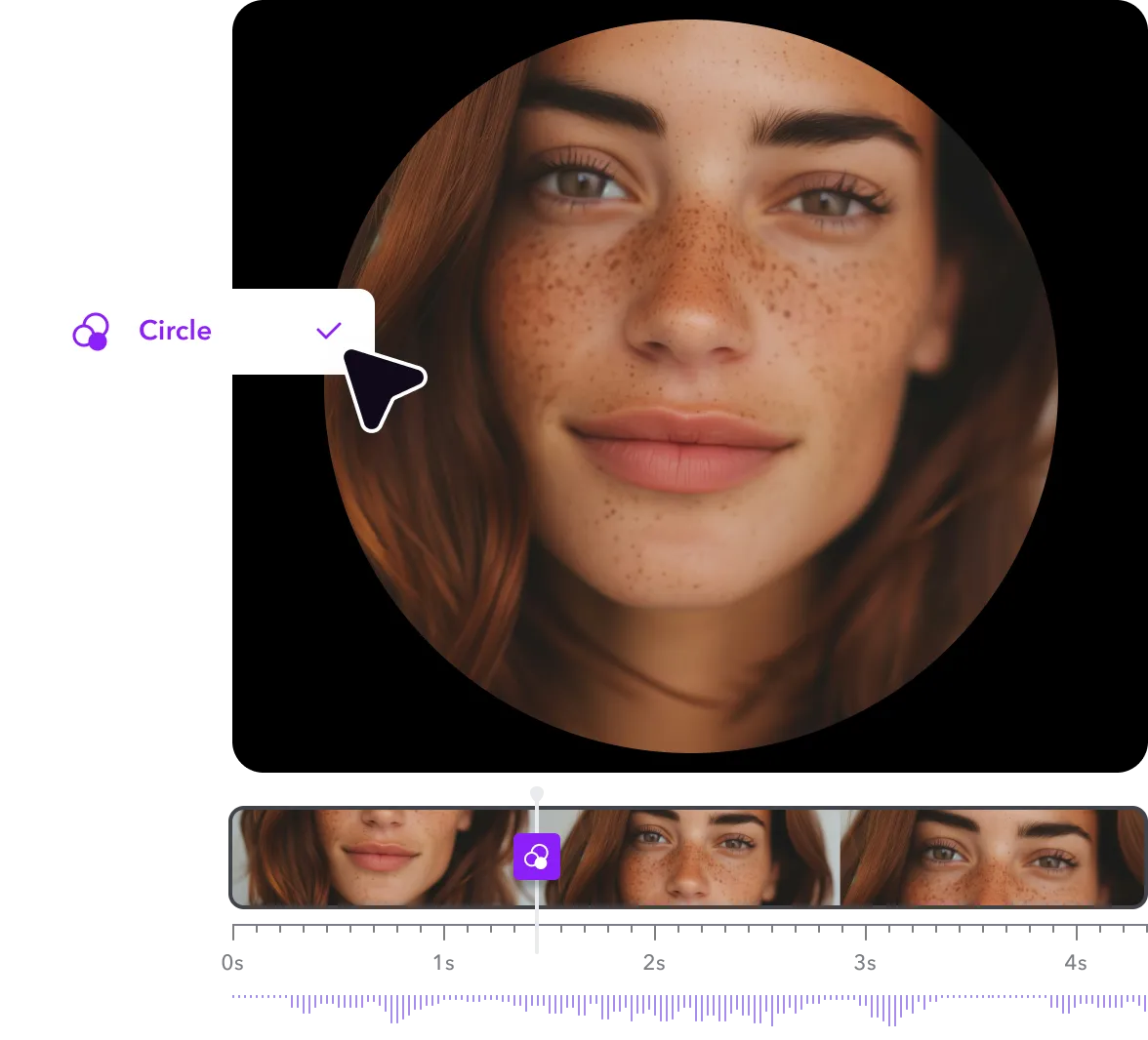 An image featuring a video transition overlaid by a transition menu.