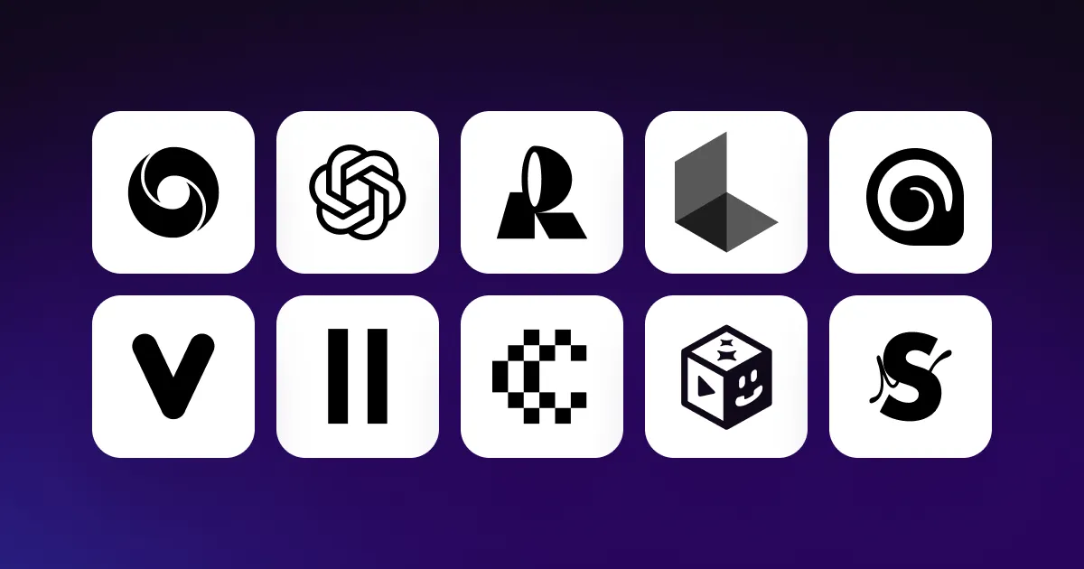 Different AI tools logos displayed together.