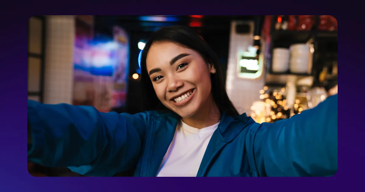 Image of a content creator smiling.