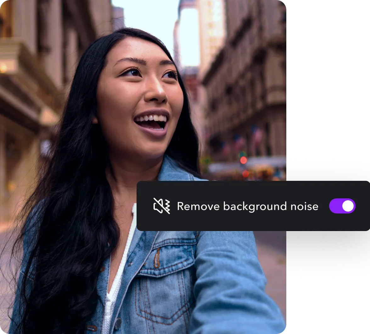 A remove background noise button
