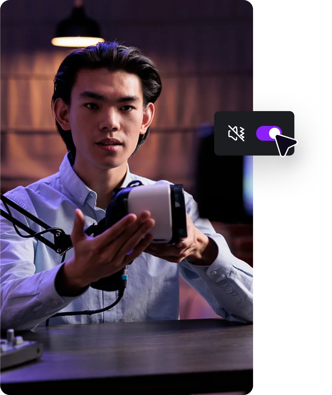 A video volume booster button