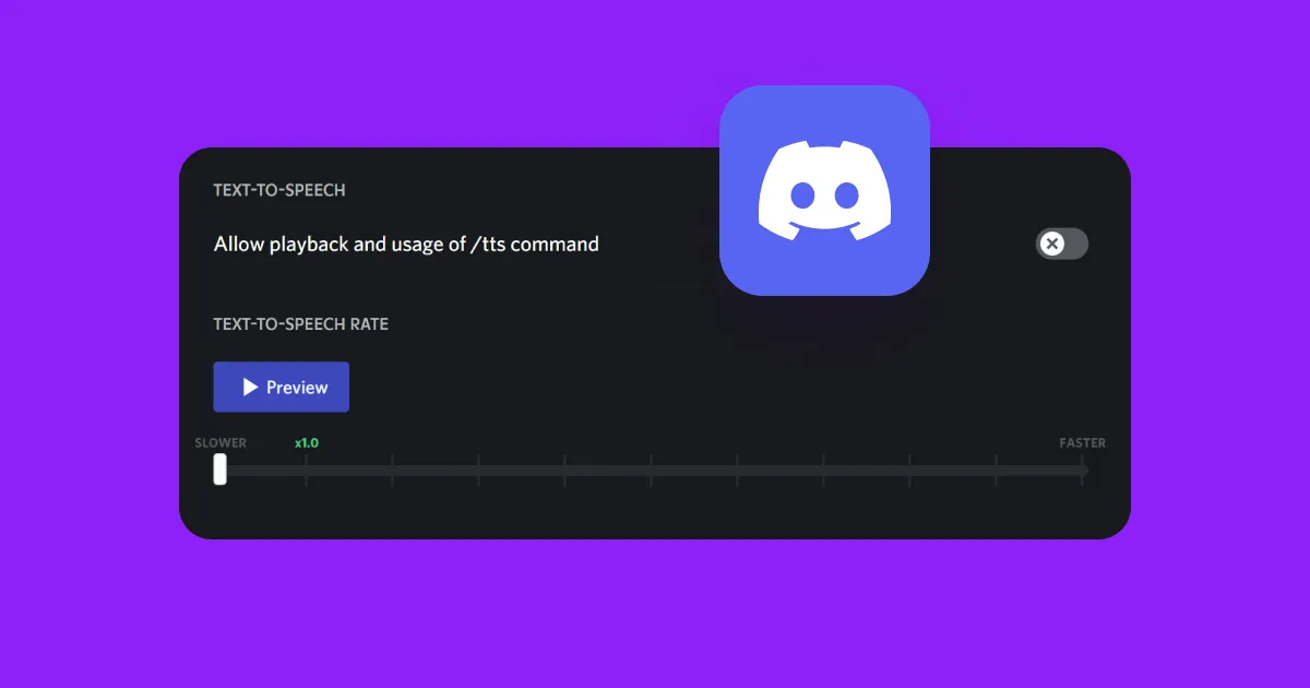 A screenshot of Discord’s text-to-speech tool. 