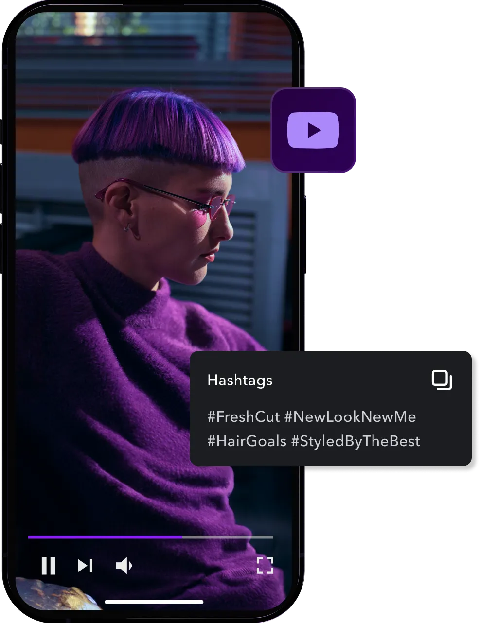 A person smiling while recording a YouTube podcast. 