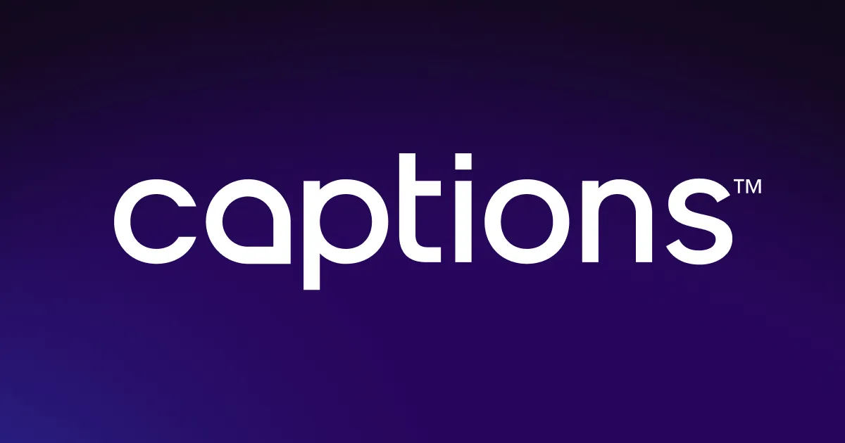 A screenshot of Captions’ logo.