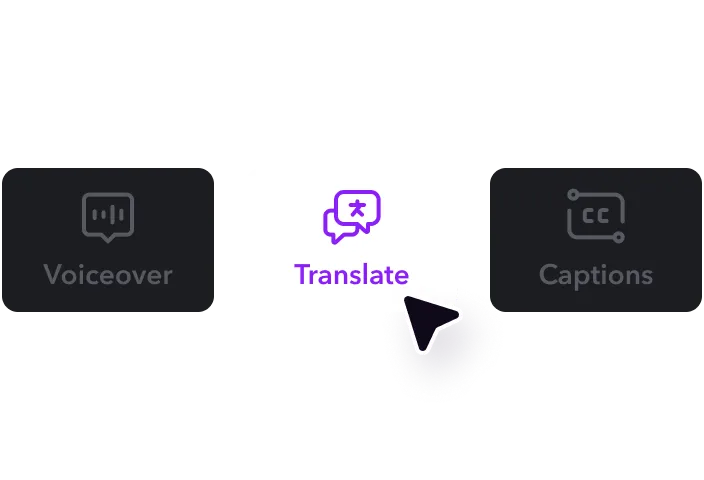 Cursor hovering the translate button.