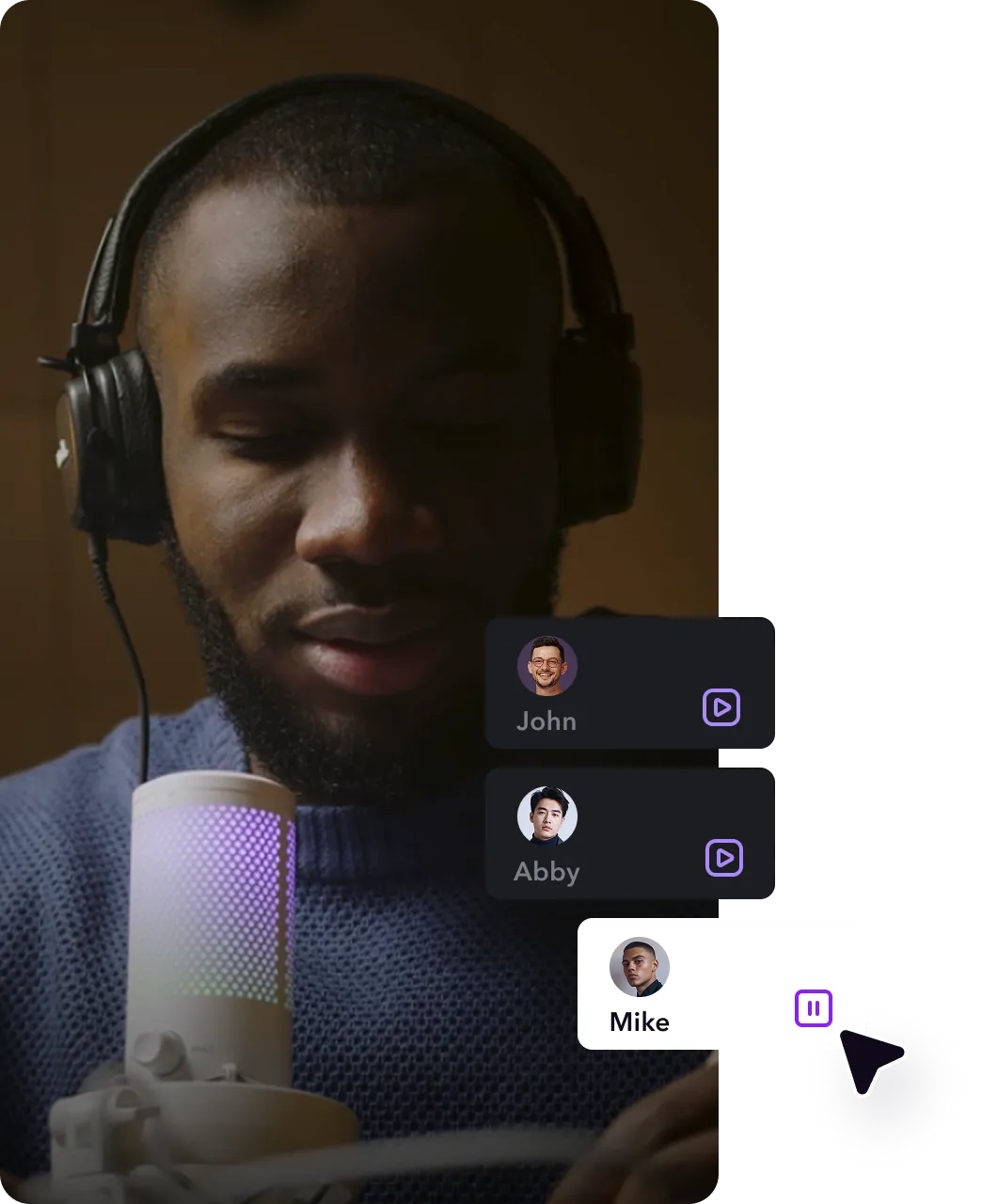 A video overlaid by various AI voices.