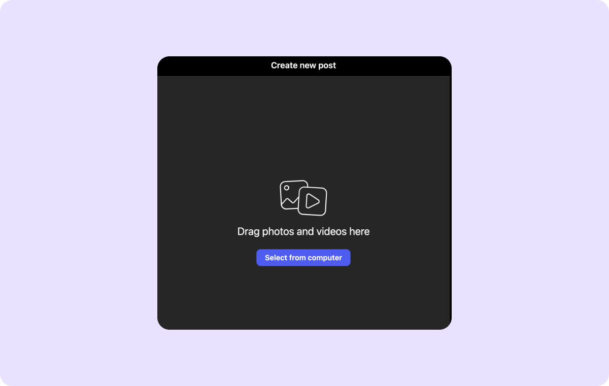A screenshot of the Instagram “Select From Computer” button.