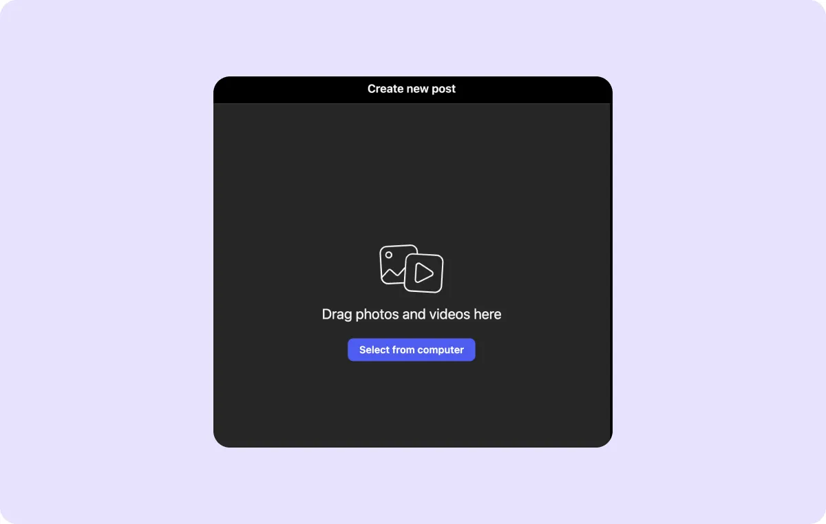 A screenshot of the Instagram “Select From Computer” button.