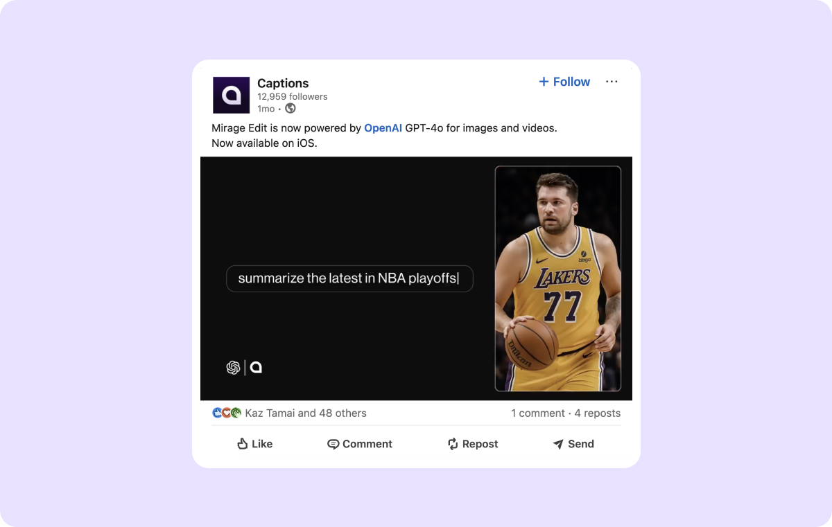 a screenshot of a company video on LinkedIn.