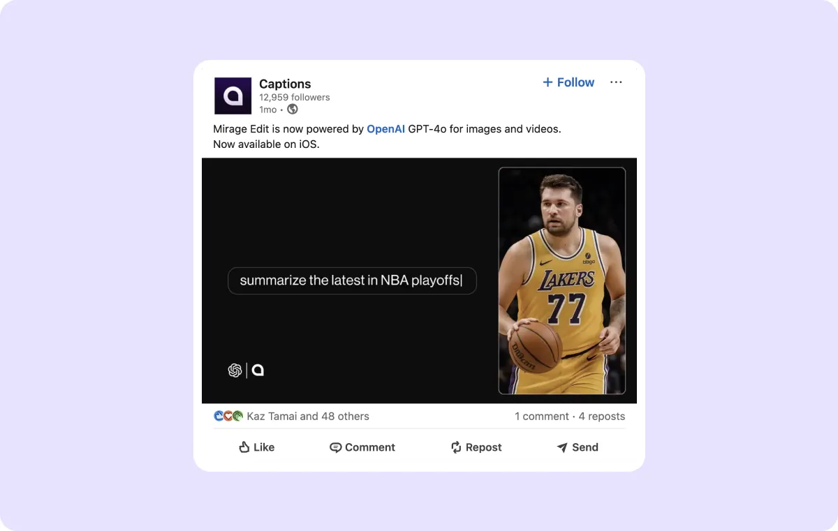 a screenshot of a company video on LinkedIn.