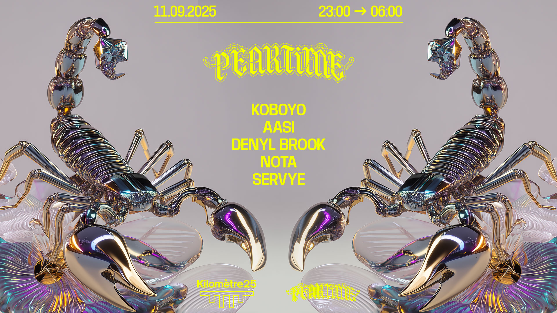 PEAKTIME : KOBOYO, AASI, DENYL BROOK, NOTA, SERVYE