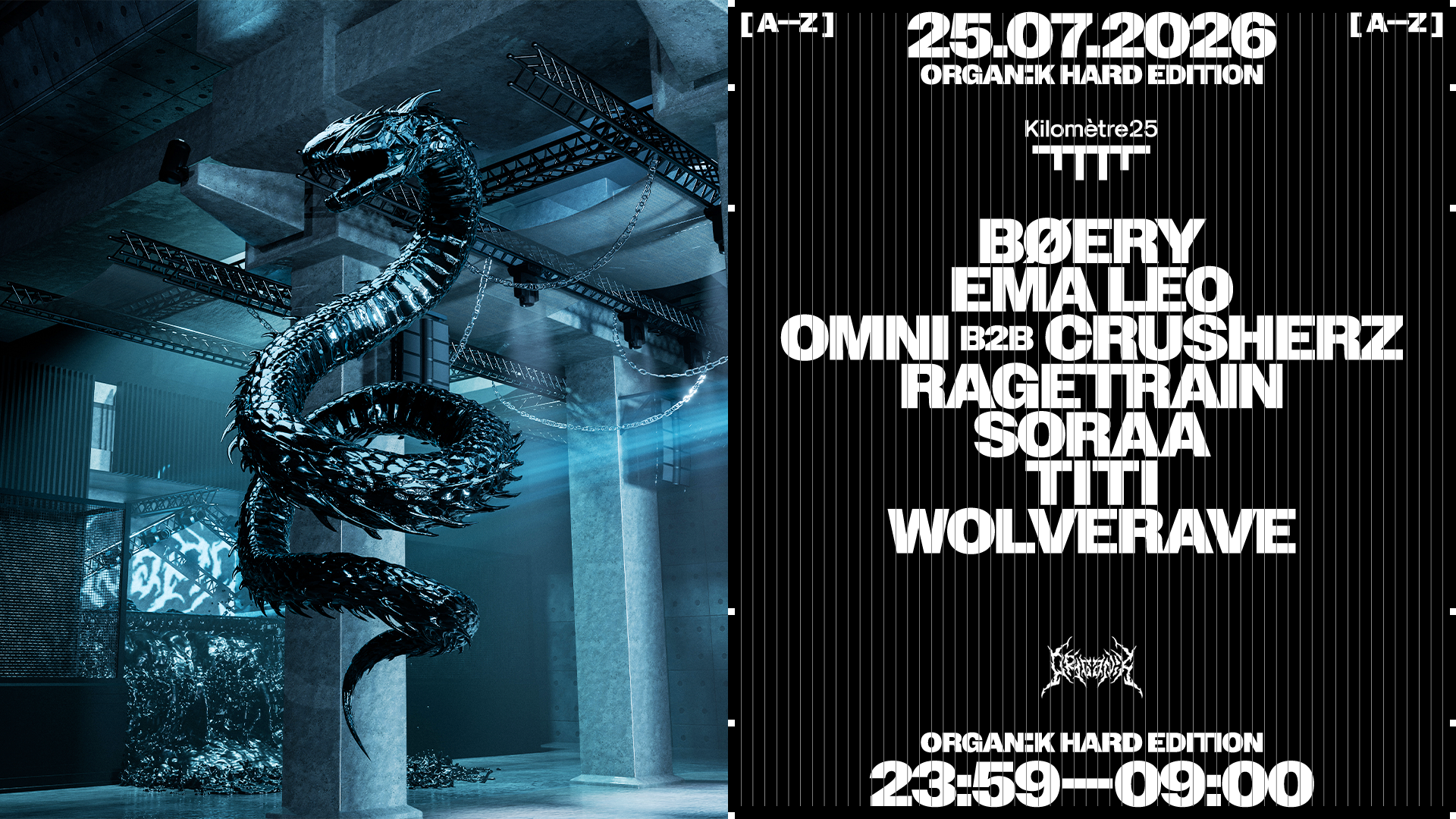 ORGANIK : BØERY, RAGETRAIN, EMA LEO, SORAÄ, WOLVERAVE