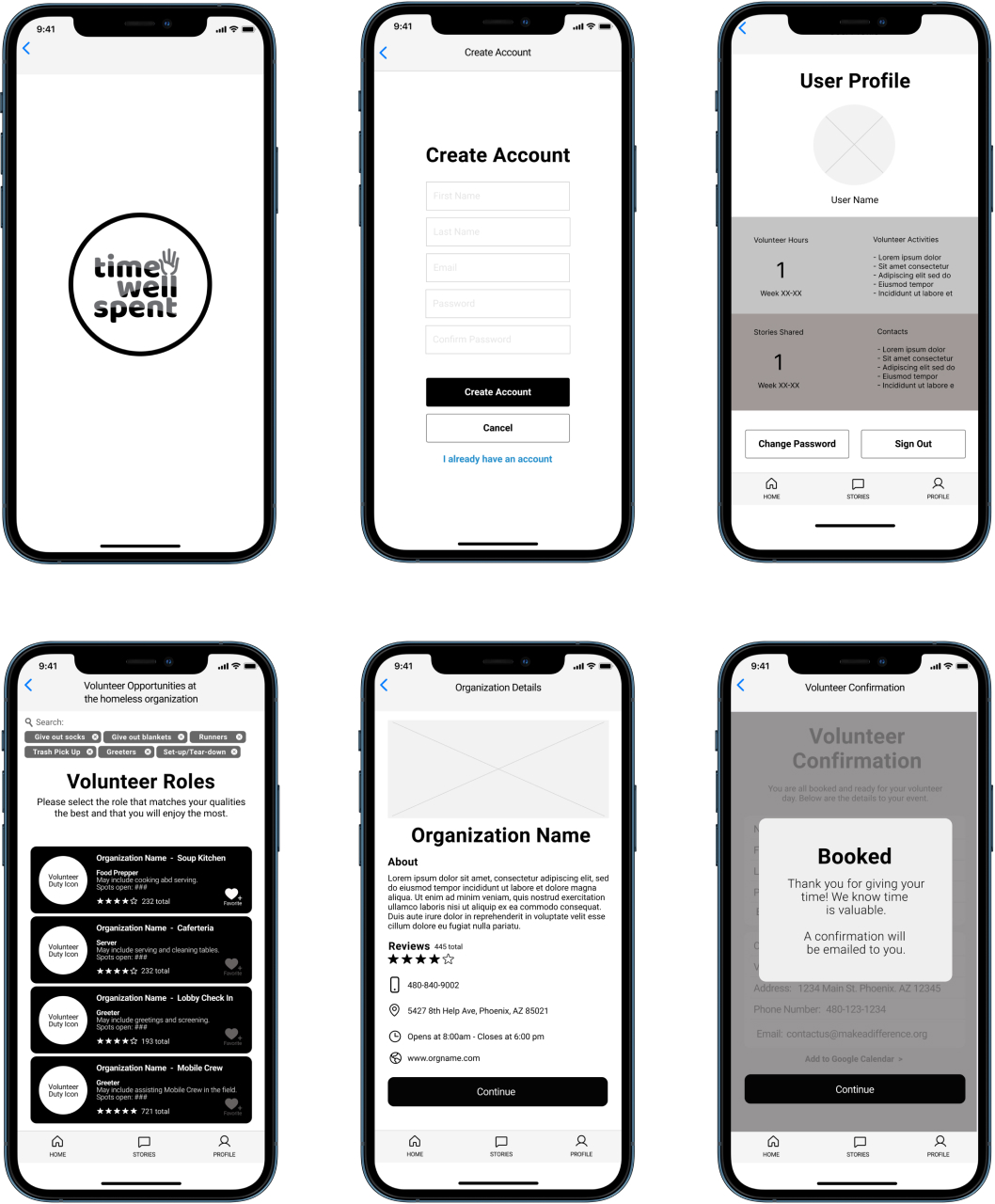 Low Fidelity Wireframes