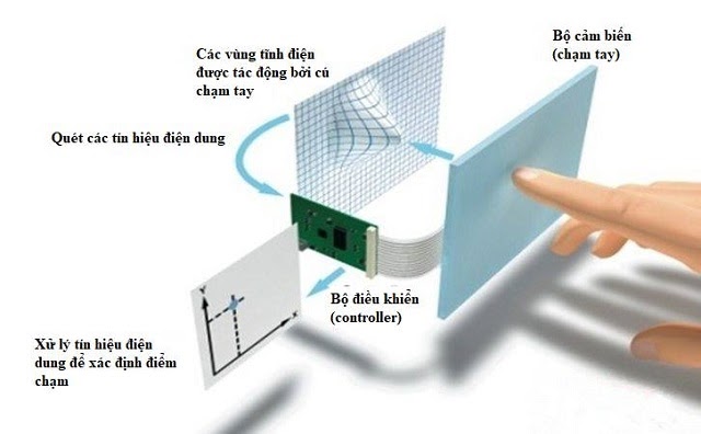 Hoạt động cảm ứng trên màn hình điện thoại