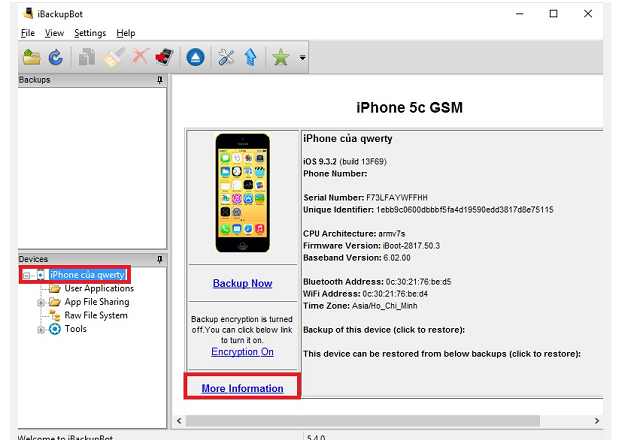 Click More information để biết chi tiết các thông tin