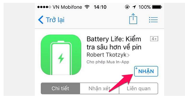 Cài đặt ứng dụng Battery Life