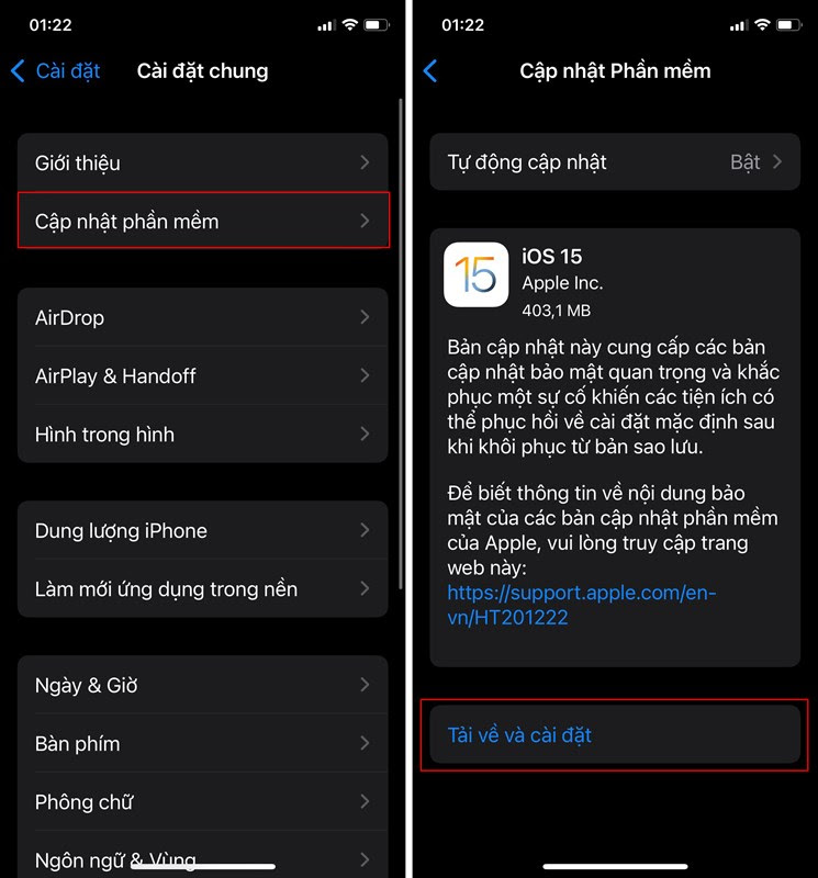 cập nhật iOS 15 chính thức
