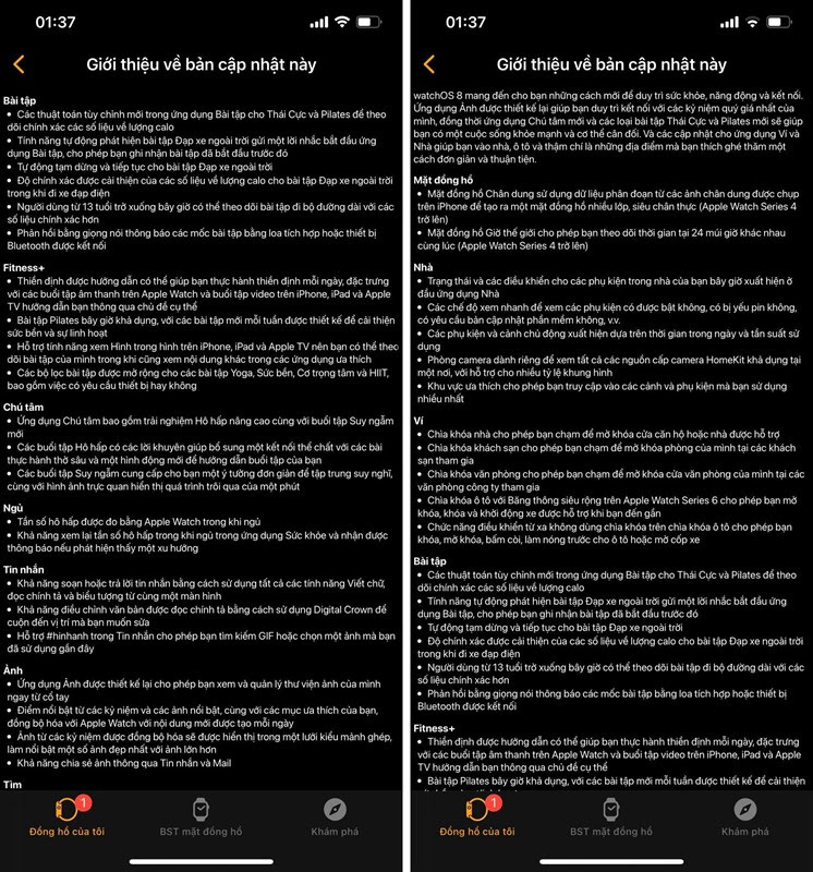 Cách cập nhật WatchOS 8