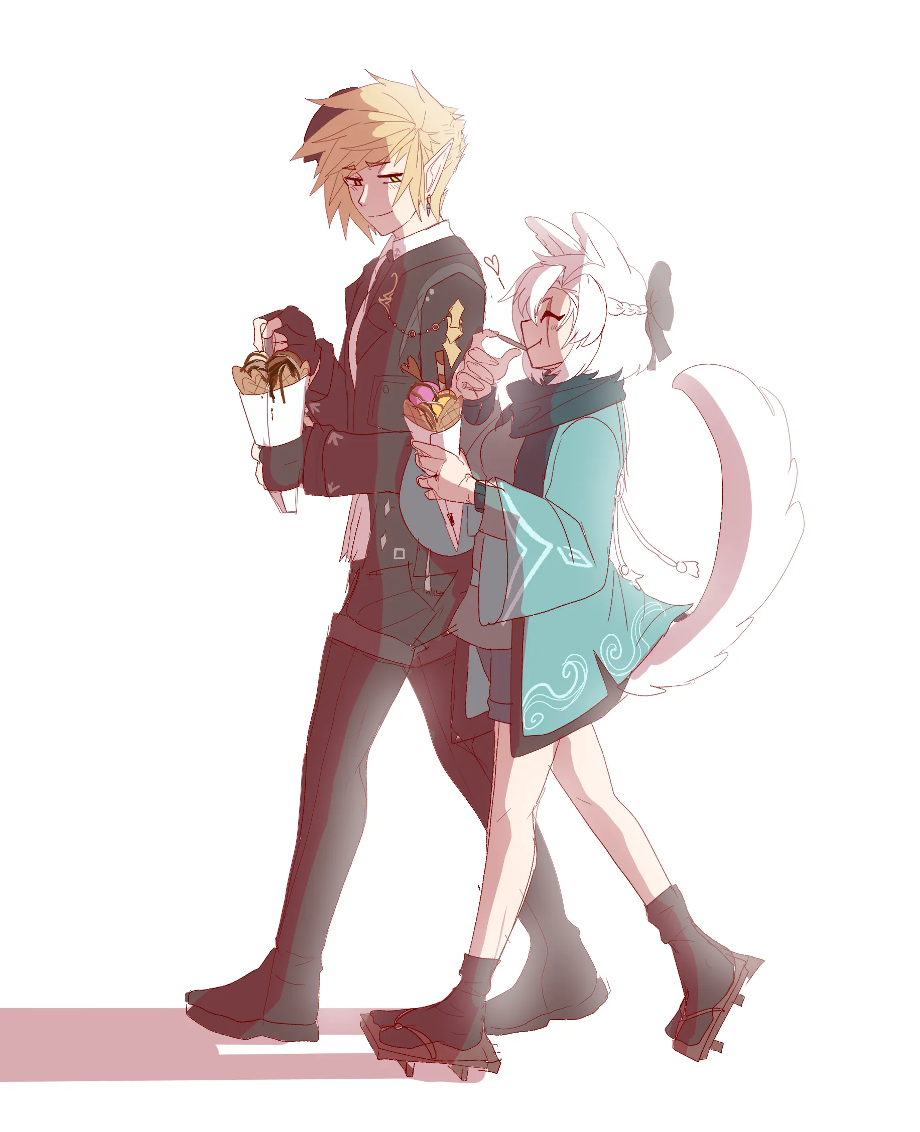 Art of Voxer and Veri walking