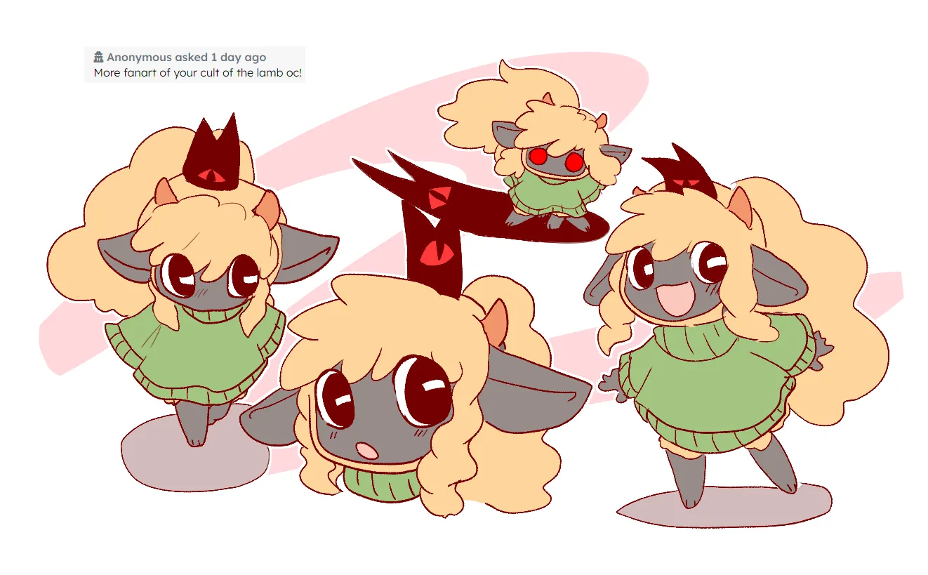 Art of Viro as the Lamb from COTL