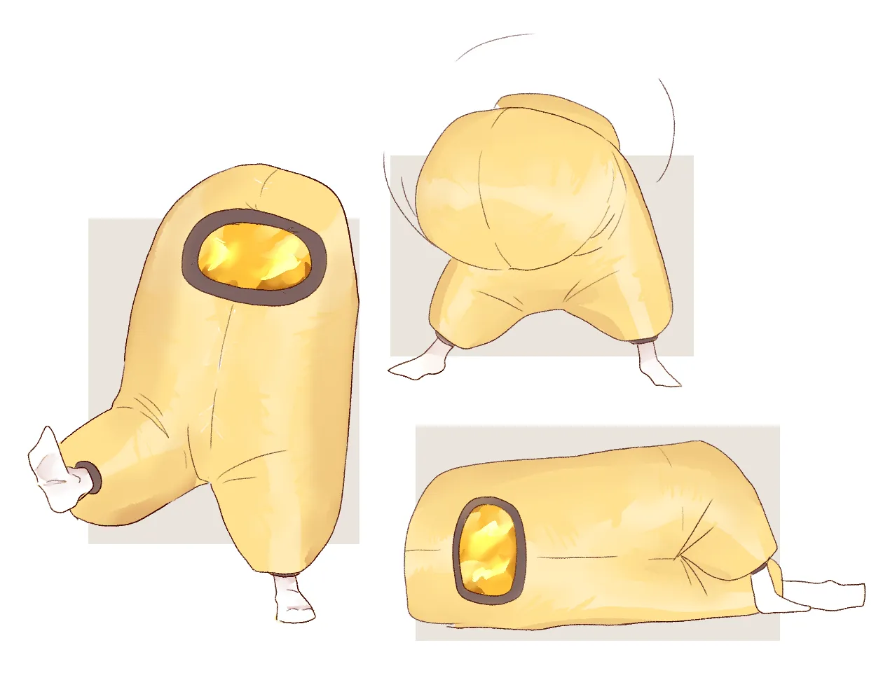 Viro in an inflatable Among Us Costume