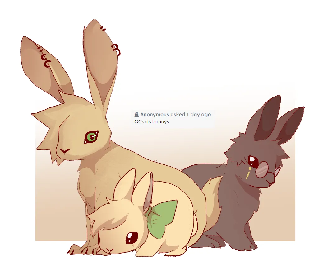 The main BH Trio as rabbits