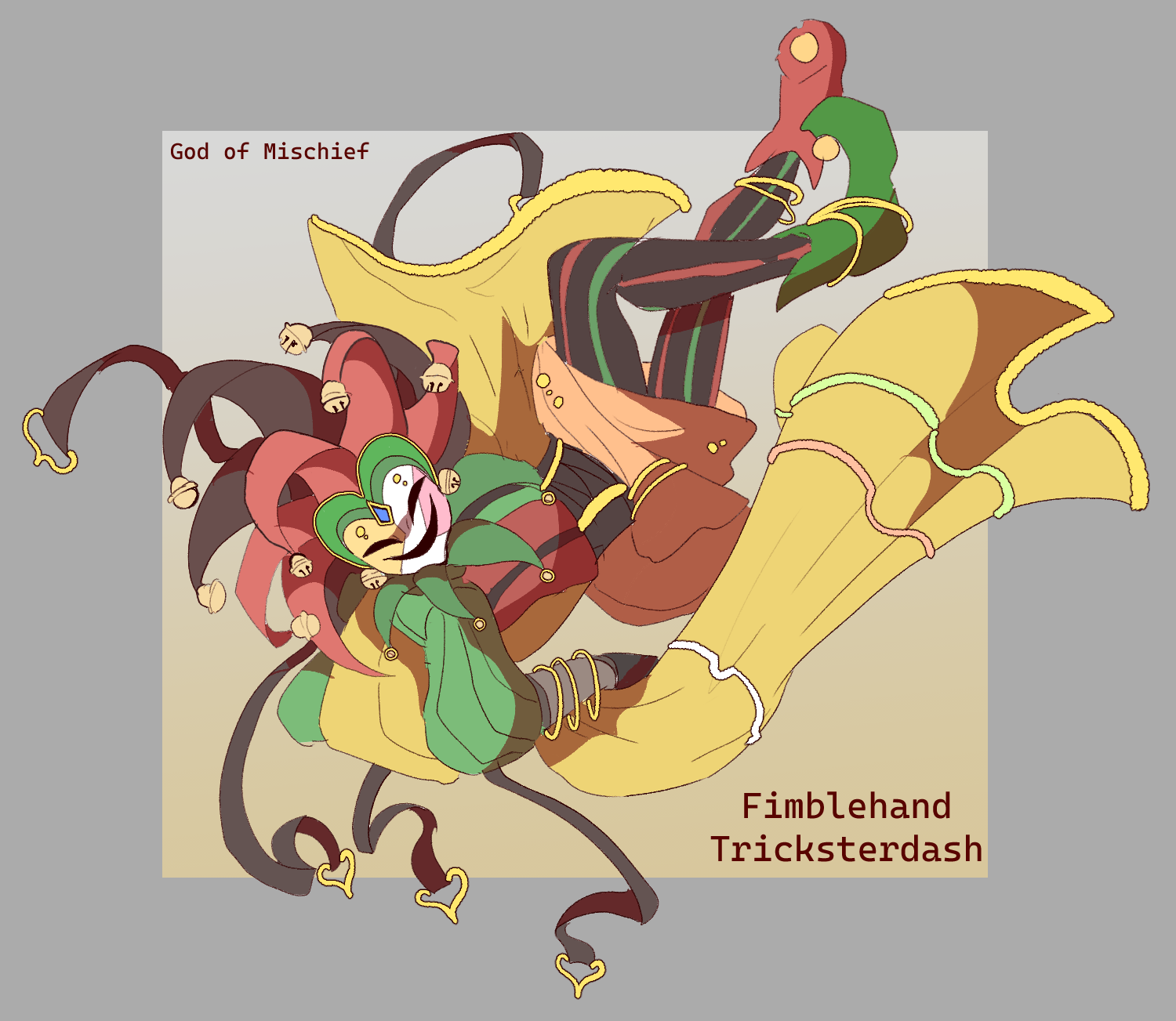 Concept Art of the God of Mischief: Fimblehand Tricksterdash
