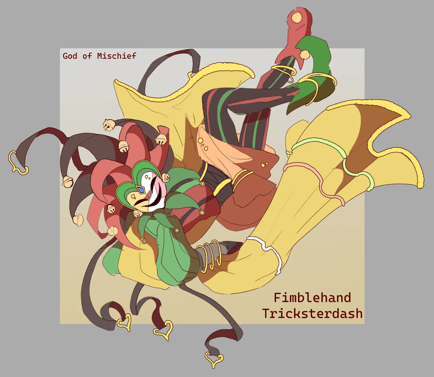 Concept Art of the God of Mischief: Fimblehand Tricksterdash