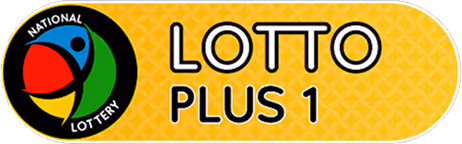 National Lottery logo alongside text reading Lotto Plus 1 on a yellow background.