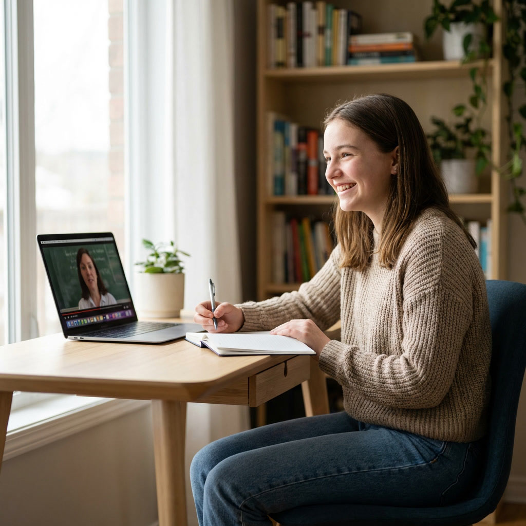 IEB student learning online with CambriLearn