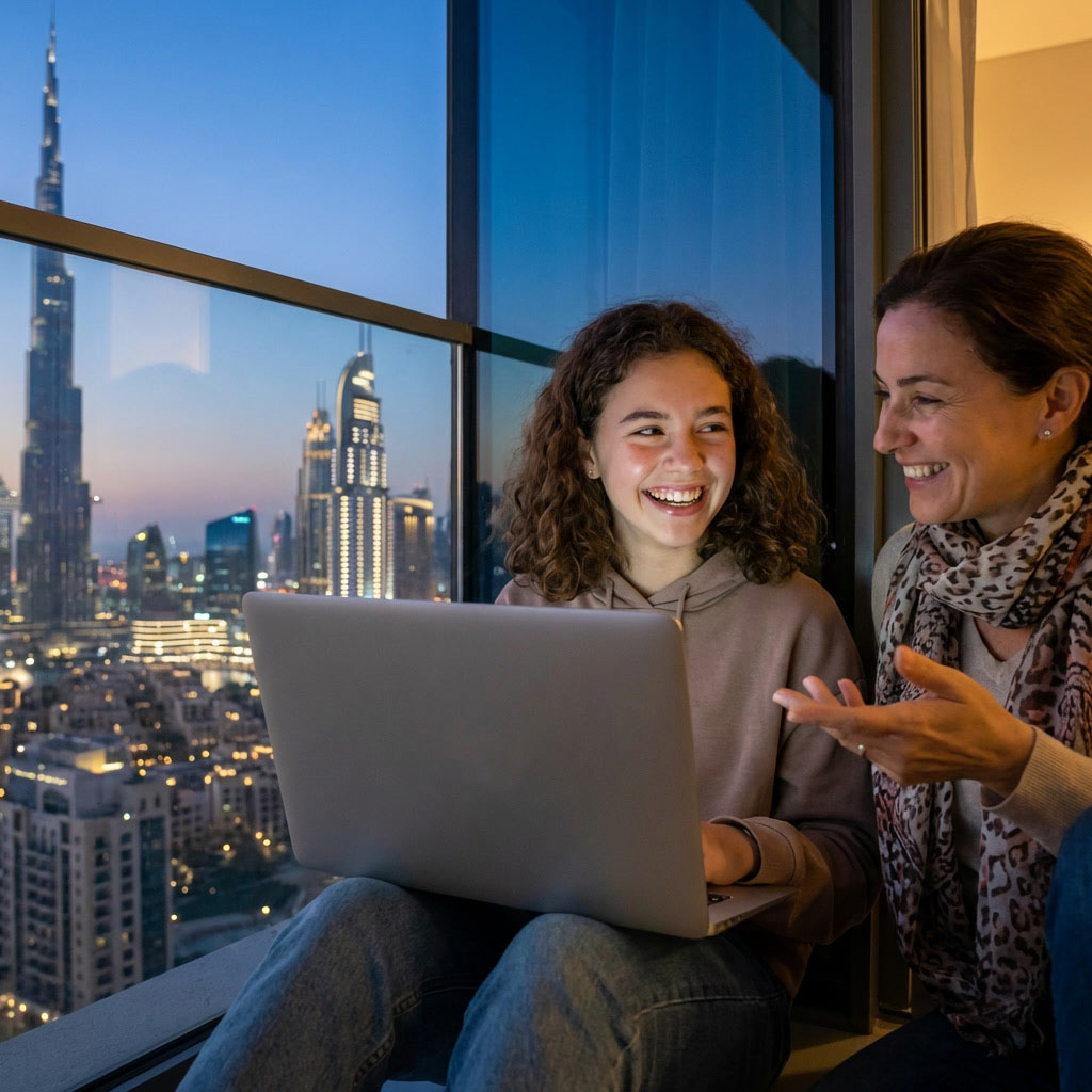 CambriLearn student learning online in the UAE