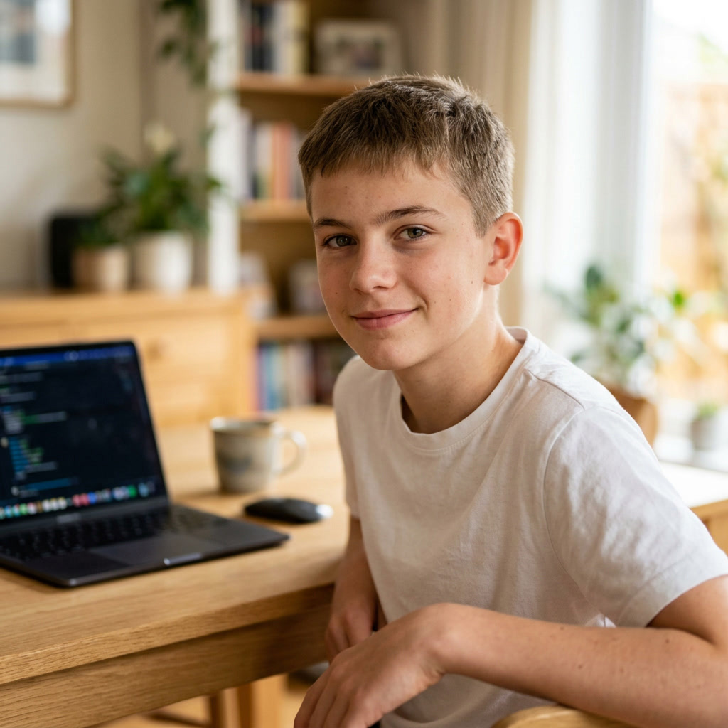 Student studying International GCSEs online with CambriLearn