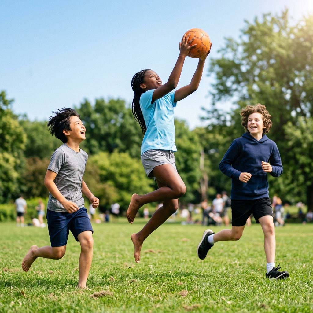 CambriLearn students being active outdoors