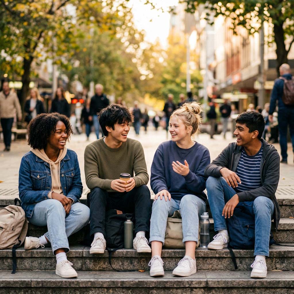 CambriLearn students meeting in person at a community meetup