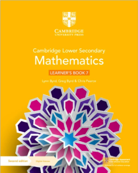 Cambridge Lower Secondary Mathematics Learner’s book 7 with digital Access (1 year)  Greg Byrd, Lynn Byrd and Chris Pearce