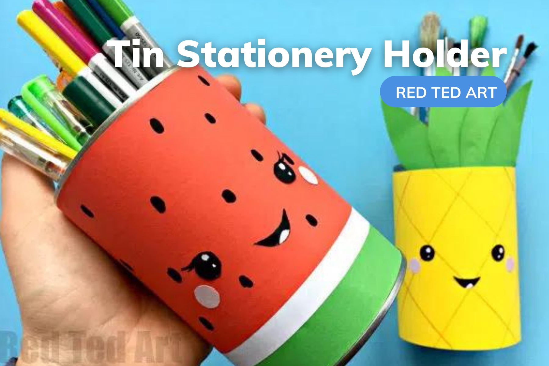 tin can stationery holder diy craft for kids