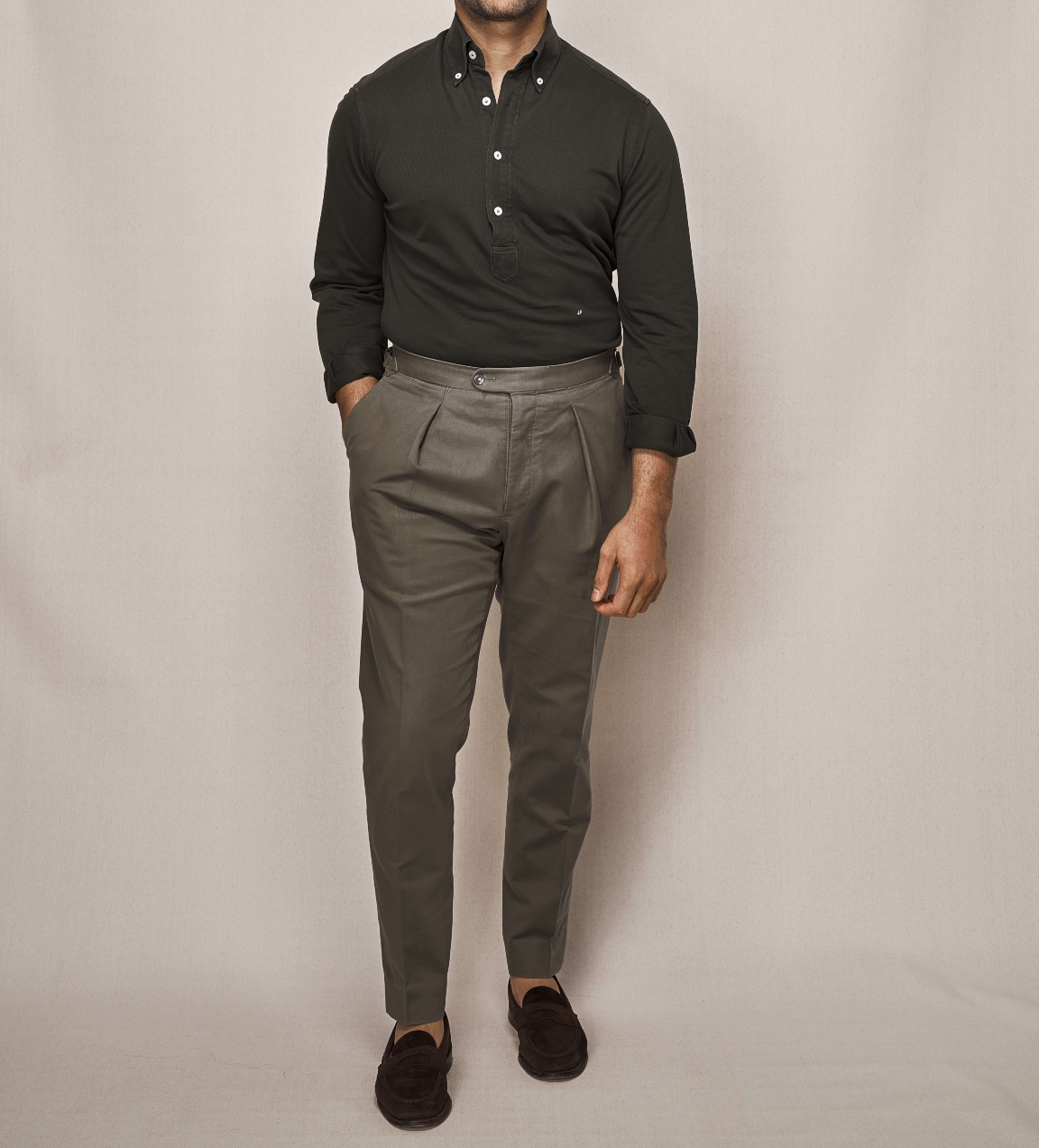 Cotton Piqué Pop Over | Cotton Stretch Trouser