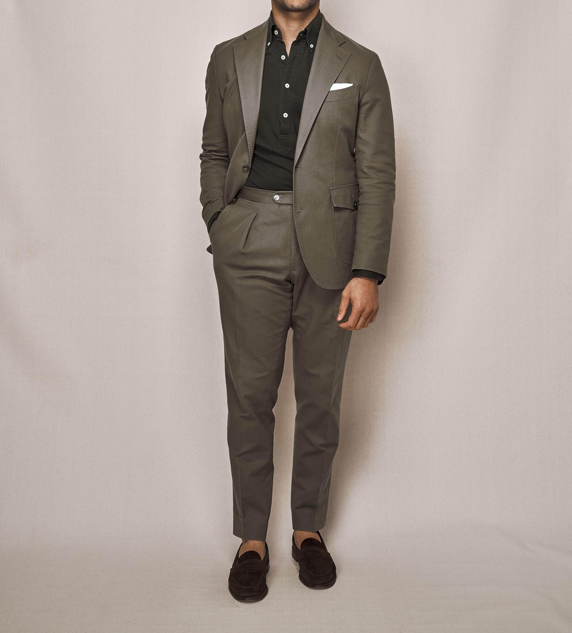 Cotton Stretch Sports Two Piece Suit | Cotton Piqué Pop Over