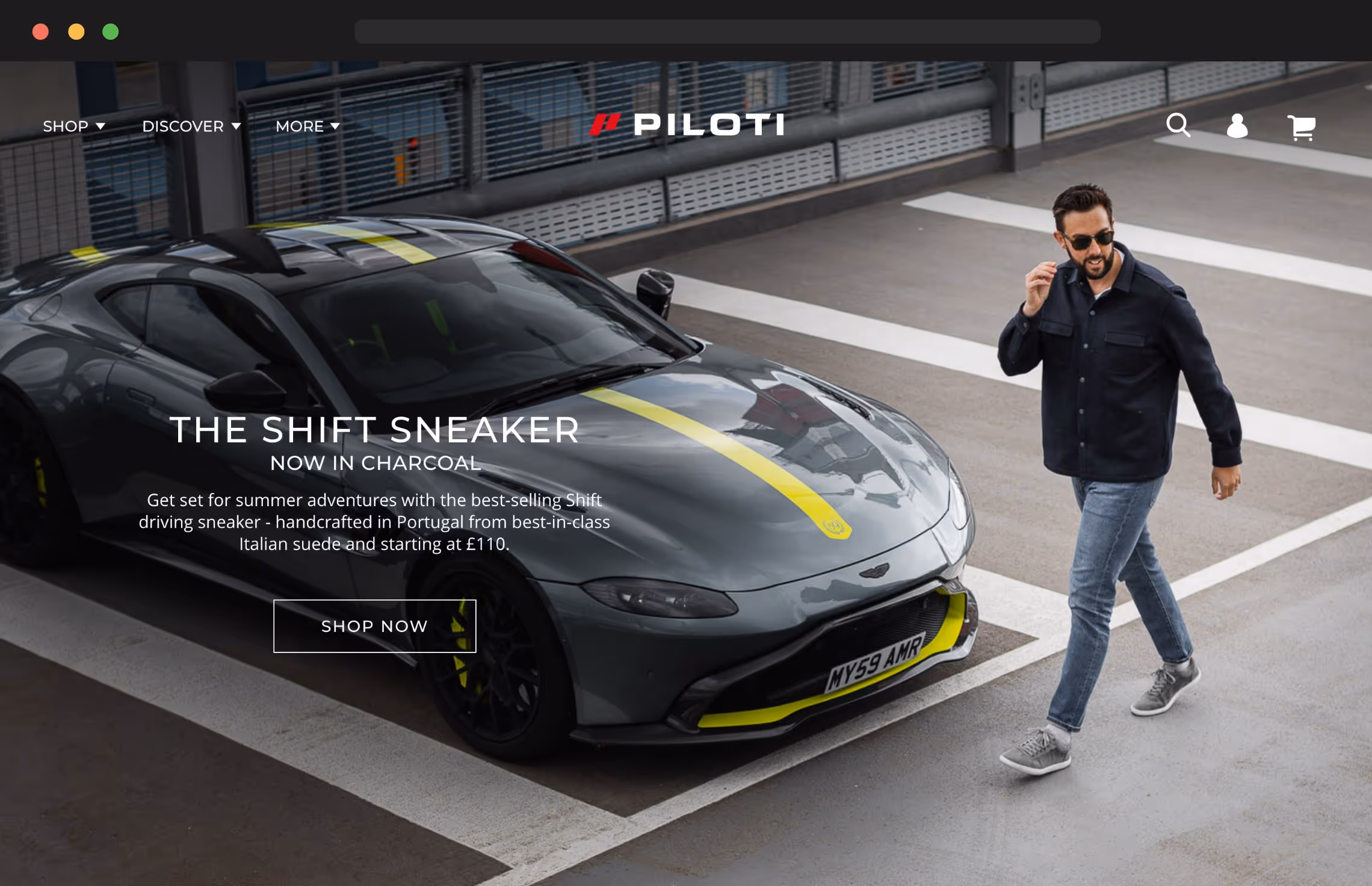 Piloti website homepage 1