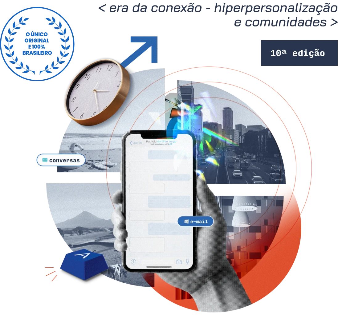 Composição CX Trends: Era da conexão - hiperpersonalização e comunidades